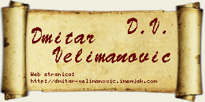 Dmitar Velimanović vizit kartica